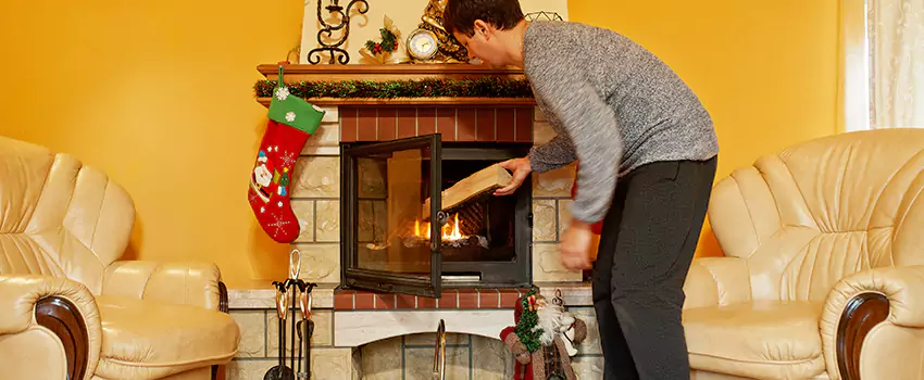 Rusted Metal Fireplace Restoration in Brownsville, Texas